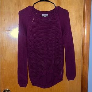 Forever 21 Purple Crew Neck Sweater with Textured Knit